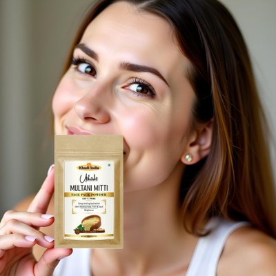 Utkrisht Khadi Multani Mitti Face Pack Powder for Dull Skin and Natural Radiance(100 g)