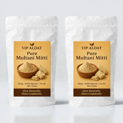 VIP ALDAT Herbal Multani Mitti Natural Face Mask (450g × 2 = 900g)(900 g)