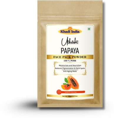 Utkrisht Khadi Papaya Facial Mask for Healthy, Soft, Bright & Fresh-Looking Skin(100 g)
