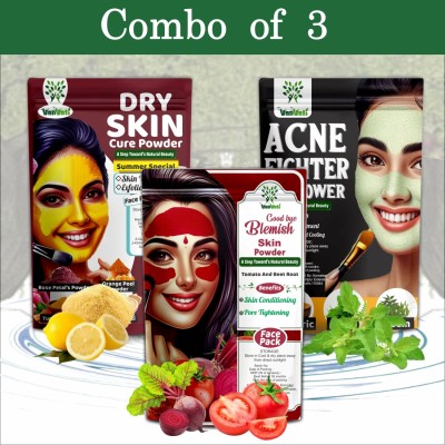 Vanvati Dry Skin, Acne Fighter & Blemish skin Powder Combo Face Skin Care Powder(150 g)