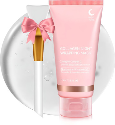 QERINKLE Collagen Overnight Wrapping Facial Mask For Skin Elasticity & Hydration Care(75 ml)