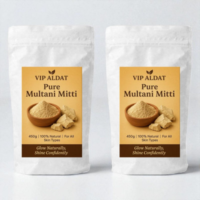 VIP ALDAT Multani Mitti Natural Face Glow Pack (450 g × 2 = 900 g)(900 g)