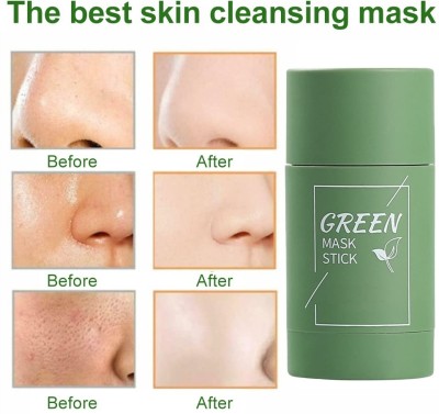 YAWI Best Green Tea Cleansing Mask Stick, Blackhead Remover Poreless Face Mask(40 g)