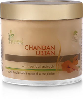 ORGANIC GLOW Chandan Ubtan face pack with sandal extracts and lemon oil fragrance(100 ml)