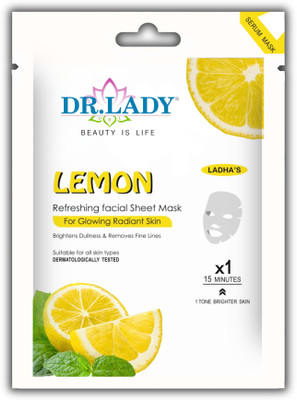 DR.LADY Lemon Facial sheet Mask for Glowing & Brightening Skin(4.75 ml)