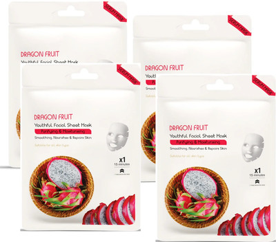ADJD Oil Control Dragon Fruit Face Sheet Mask With Serum For Women and Men(80 g)
