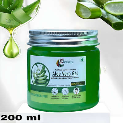 Elecsera Aloe Vera Gel for Face & Body with Natural Moisturisers(200 ml)