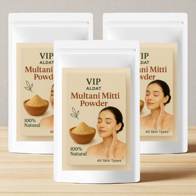 VIP ALDAT Multani Mitti Golden Aura Therapy for Smooth Clear Glowing Skin(450 g)