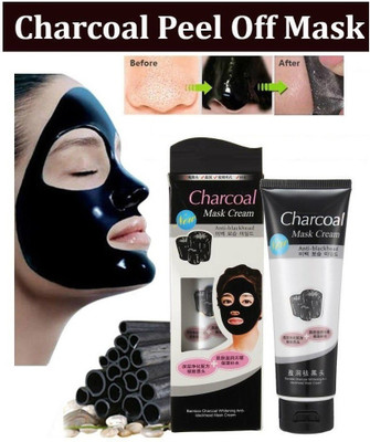 MYEONG Charcoal Peel Off Mask for Instant Glow, Anti Pollution, Blackhead Removal(130 ml)