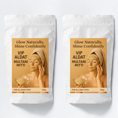 VIP ALDAT Multani Mitti Herbal Tan Cleanser Pack (450 g × 2 = 900 g)(900 g)