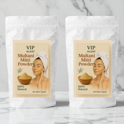 VIP ALDAT Two-Pouch Multani Mitti Set With Aloe And Mint For Daily Skin Refreshment(450 g)