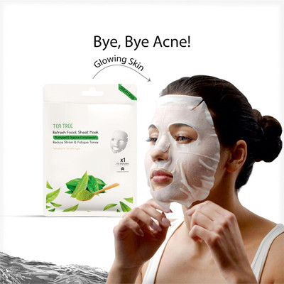 tanvi27 Tea Tree Face Sheet Mask With Serum Deep Cleansing & Oil Control(20 g)