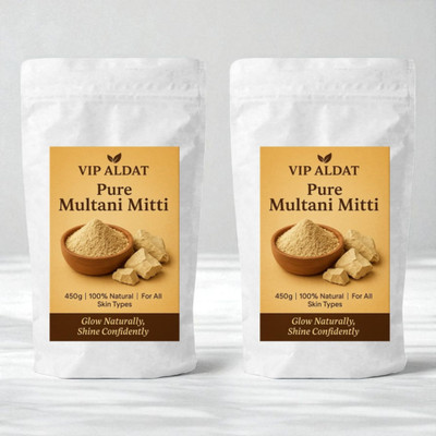 VIP ALDAT Herbal Multani Mitti Powder for Clear Pimple Free Skin – Pack of 1 (450g)(450 g)