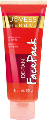 Jovees Herbal De-Tan Face Pack - Wheatgerm & Carrot-50 gm(50 g)