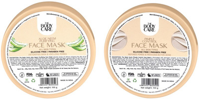 THE BODY CARE Aloe Neem Face Pack (100gm) and Pimple Control Face Pack (100gm) - Combo Pack(200 g)