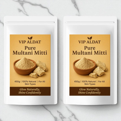 VIP ALDAT Multani Mitti Ultra Bright Herbal Pack For Deep Clean Glow(400 g)