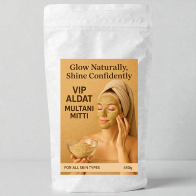 VIP ALDAT Multani Mitti Natural Fresh Glow Skin Purifying Herbal Clay Mask(200 g)