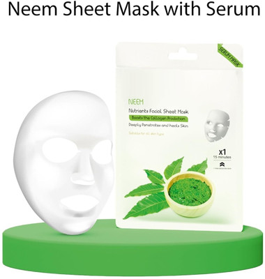 GABBU Neem Face Sheet Mask With Serum For Women and Men(20 g)