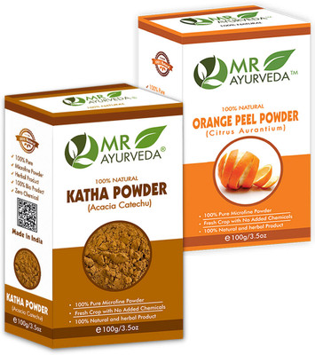MR Ayurveda Katha Powder & Orange Peel Powder - Combo Pack(200 g)