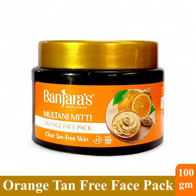 Banjaras Multani Mitti Orange Tan Free Skin Face Pack(100 g)