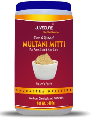 juvecure Multani Mitti powder for Face Pack | Fuller's Earth , Bentonite Clay(400 g)