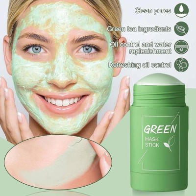 GABBU Green Tea Cleansing Mask Stick, Blackhead Remover Poreless Face Mask(40 g)