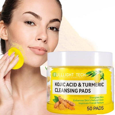 Fulllight Tech Kojic Acid Pads Foam Pads | Cleansing, Brightening, Moisturizing Sweat Pads(50)(50 ml)