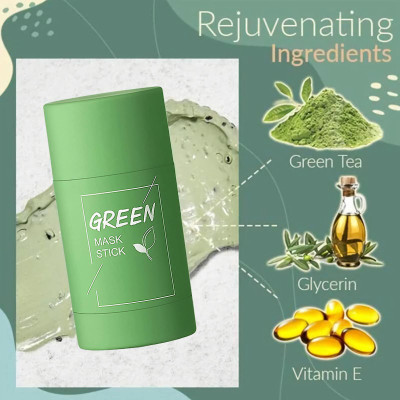 Love Kart Oil Control Clay Green Tea Face Mask Stick For Blackheads Whiteheads & Anti-Acne(30 g)