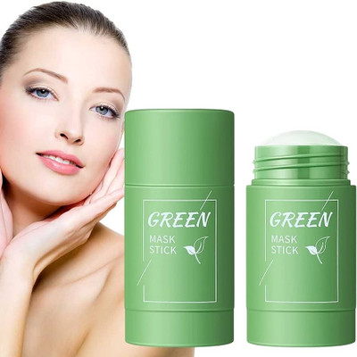 Yuency Face Cleaning Mask Organic Oil Control Green Tea Mud Solid Stick(40 g)