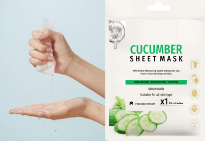 THTC Enhancing Glow Cucumber Sheet Mask(20 g)