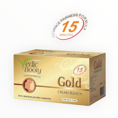 BOOTY Gold Bleach Cream For Glowing Skin & Remove Uneven Patches 15 Minutes Formula,(300 g)