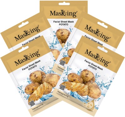 MasKing Beauty Facial Sheet Mask Potato Pack Of 5(100 ml)
