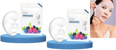 EVERERIN Mix Berries Sheet Mask with Serum Face Sheet Mask Soft and Healthy Skin COMBO(40 g)
