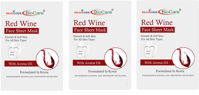 BEAUCODE BioCare Blush & Glow Red Wine Face Sheet Mask(25 ml)