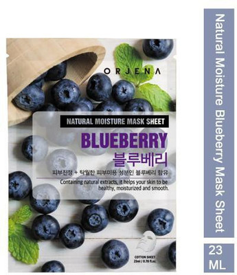 ORJENA Natural Moisture Blueberry Mask Sheet | For Skin Glowing(23 ml)