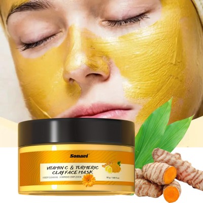 Sonavi Vitamin C Face Mask For Skin Whitening & Brightening & Daily Glowing Skin(50 g)