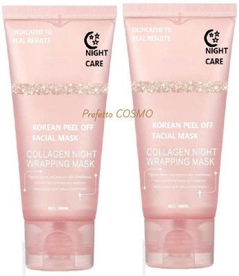 Prefetto COSMO Collagen Night Mask Pack of 2 for Rejuvenated Complexion(200 ml)