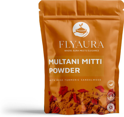 FLYAURA Herbal Multani Mitti Powder with Rose, Turmeric & Sandalwood For Glowing Skin(200 g)
