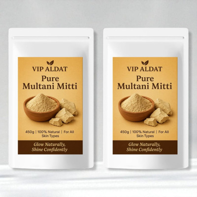 VIP ALDAT Herbal Multani Mitti Glow Natural Radiance Face Mask (450g × 2 = 900g)(900 g)