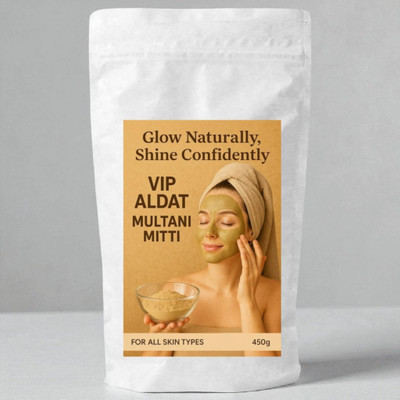 VIP ALDAT Multani Mitti Fresh Pure Glow Herbal Skin Purifying Detox Formula(200 g)
