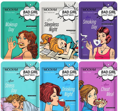 Mooyam Hydrating and Moisturizing Face Sheet Mask Pack of 6(150 g)