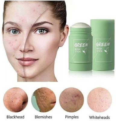 manasona Green Tea Purifying Clay Stick Mask Anti Acne Cleaning Solid Mask Stick For Face(40 g)