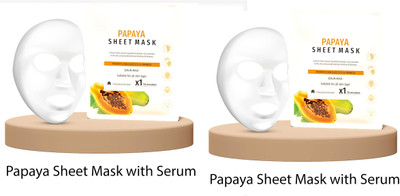 ADJD Combo Papay Face Sheet MaskDeep Cleansing & Oil Control Soft and Healthy Skin(15 g)