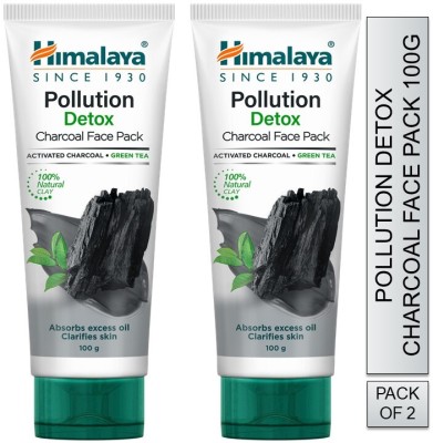 HIMALAYA Pollution Detox Charcoal Face Pack 100g (Pack of 2)(200 g)