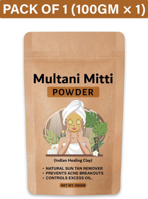 MDJ Multani Mitti Powder| Bentonite Clay | Best For Hair, Face, Skin (1 Pcs)(100 g)