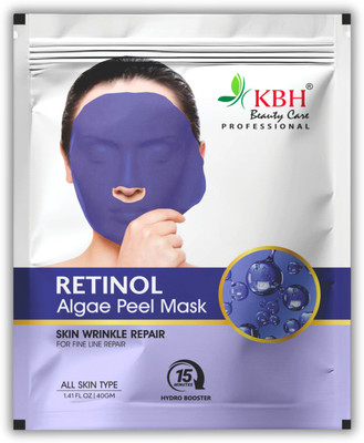 kbh Retinol Algae Mask Pouch||Reduces Line & Wrinkles||Anti Ageing Mask(40 g)