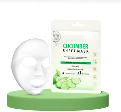 manasona Cucumber Face Sheet Mask With Serum For Women and Men(20 g)