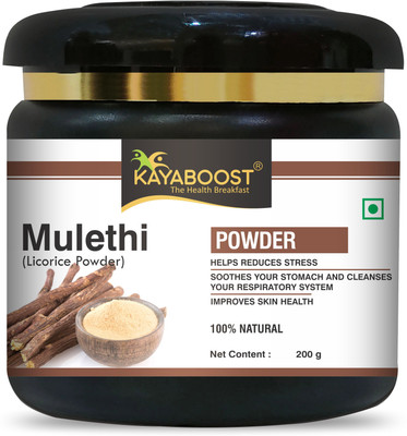 KAYABOOST Mulethi Powder for Face, Skin and Hair | Liquorice Powder for Eating(200 g)