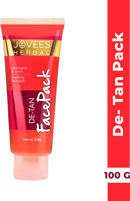 JOVEES De-Tan Face Pack - Wheatgerm & Carrot(100 g)
