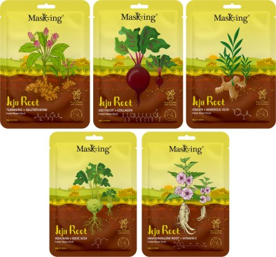 MasKing Jeju Facial Sheet Mask for Glowing Skin, face pack for women, daily combo (j59)(100 ml)